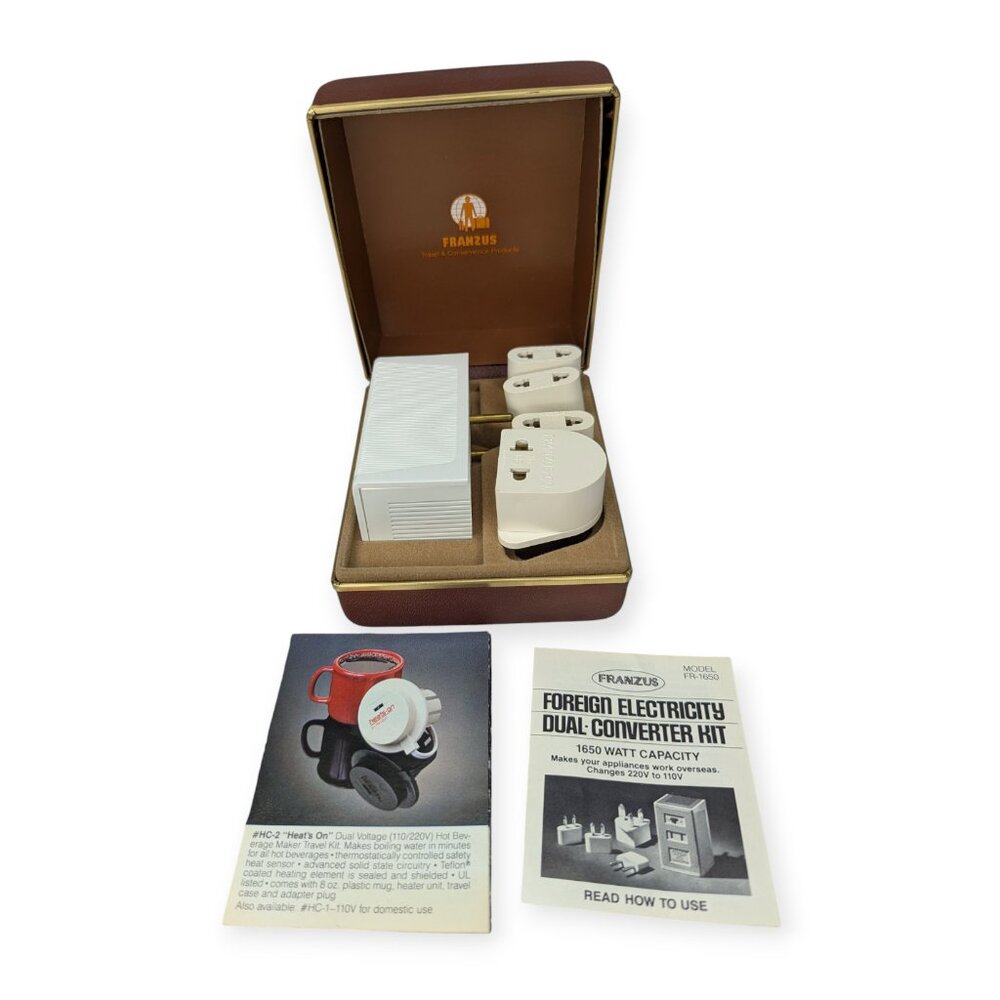 Franzus Foreign Electricity Dual Converter Kit Vintage w/Instructions FR-1650
